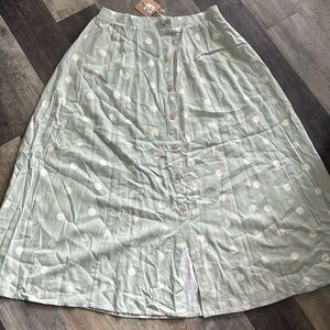 Blue Pepper Polka Dot Skirt size L